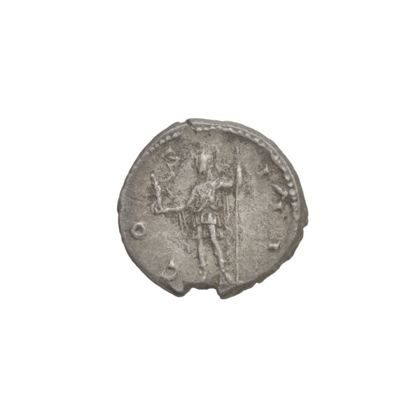 Denarius of Hadrian (76–138; Roman emperor 117–138). Obverse: head of Hadrian in laurel wreath