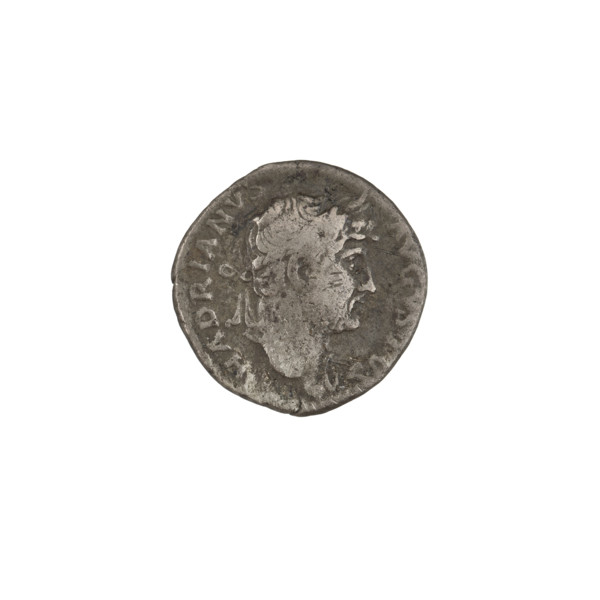 Denarius of Hadrian (reigned 117–138), 125–128; obverse: head of Hadrian in laurel wreath facing