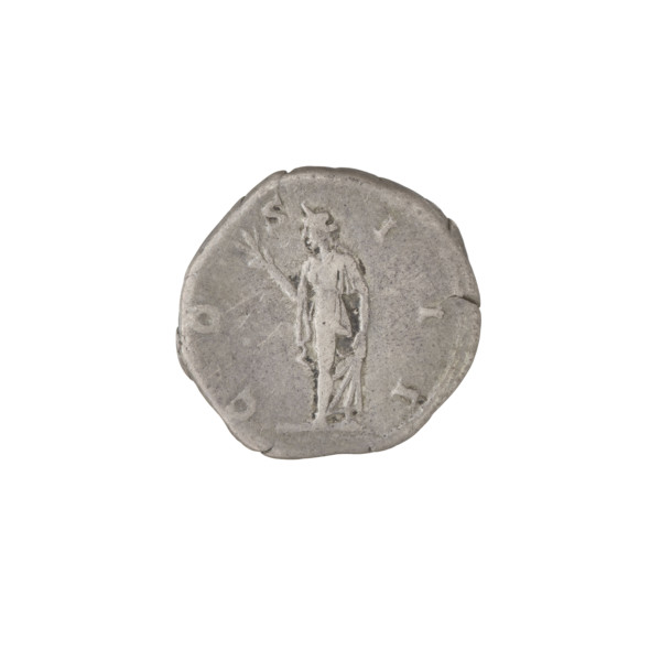 Denarius, Hadrian (76–138; Roman emperor 117–138). Obverse: head of Hadrian in laurel wreath facing