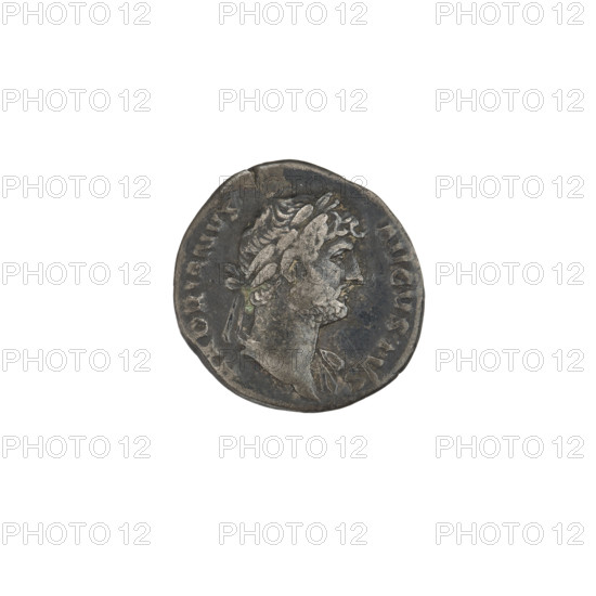 Denarius, Hadrian (76–138; Roman emperor 117–138). Obverse: head of Hadrian in laurel wreath facing