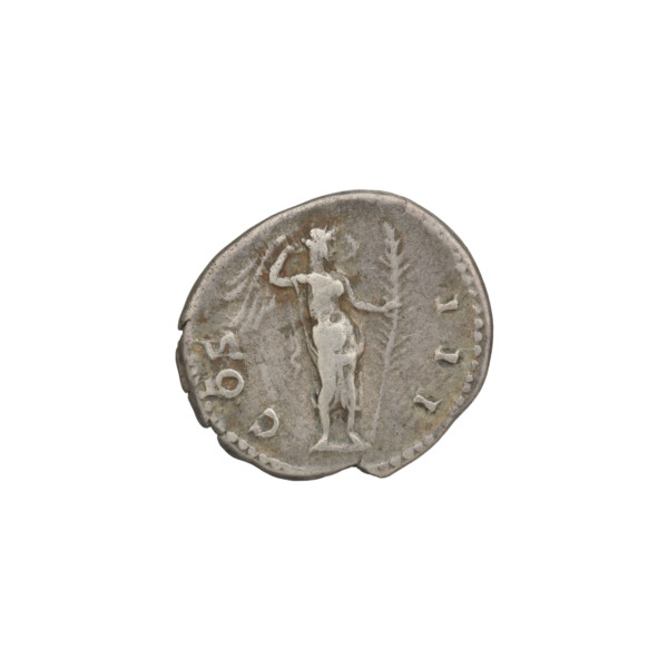 Denarius, Hadrian (76–138; Roman emperor 117–138). Obverse: head of Hadrian in laurel wreath facing