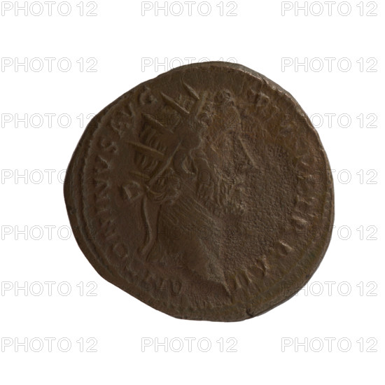 Dupondius, Antoninus Pius (86–161; Roman emperor 138–161) (issuer). Obverse: Head of Antoninus Pius