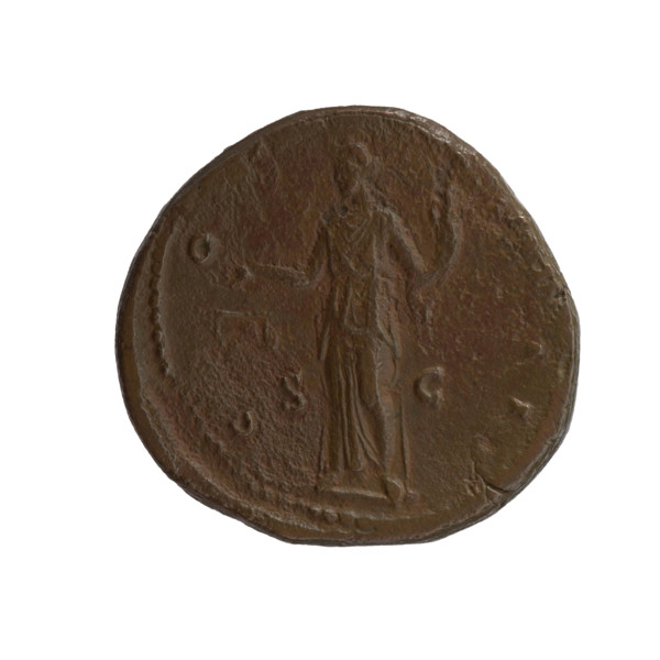 Dupondius of Antoninus Pius (86–161; Roman emperor 138–161), 148–149, Roman Empire (Rome). Obverse: