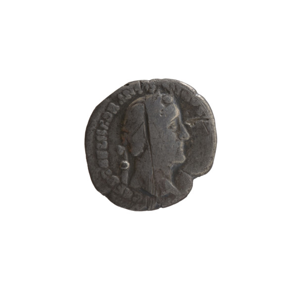Denarius of Antoninus Pius (86–161; Roman Emperor 138–161). Obverse: Head of Antoninus Pius in a