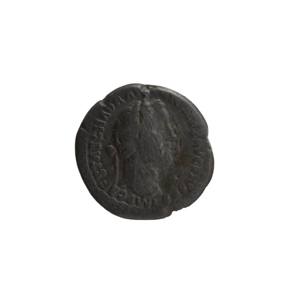 Denarius of Antoninus Pius (86–161; Roman emperor 138–161). Obverse: head of the emperor in a