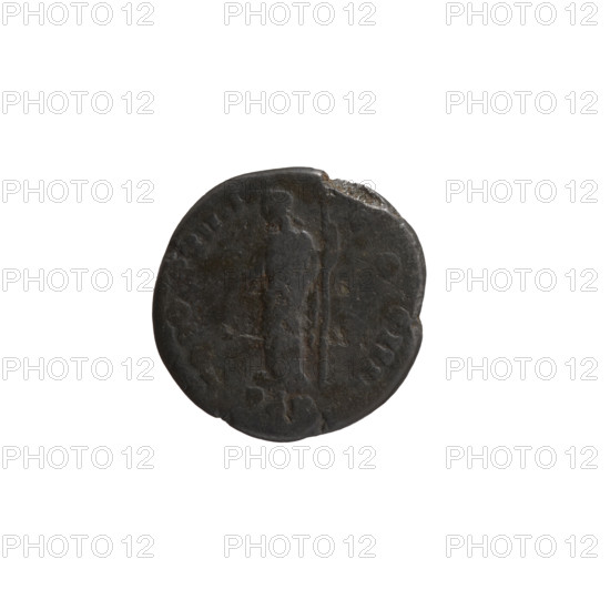 denarius, Antoninus Pius (86–161; Roman emperor 138–161), scepters, branches, head of the emperor