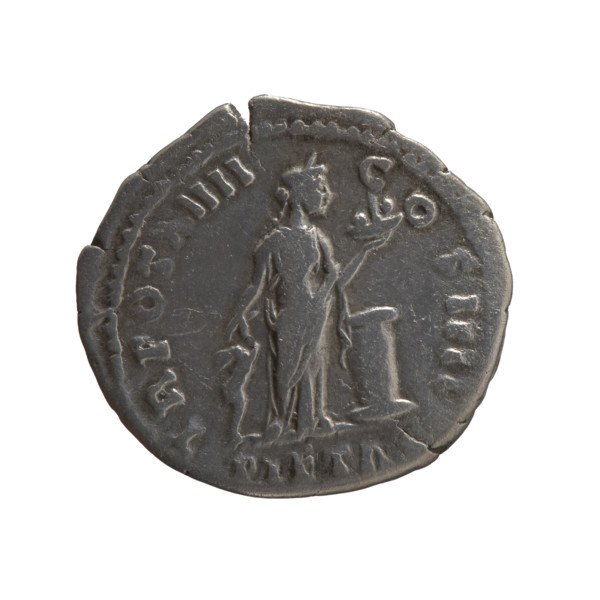 Denarius, Antoninus Pius (86–161; Roman emperor 138–161), issuer. Obverse: head of the emperor in a