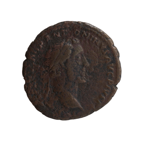 Antoninus Pius (86–161; Roman Emperor 138–161), issuer. Bronze coin (150–151) from the Roman
