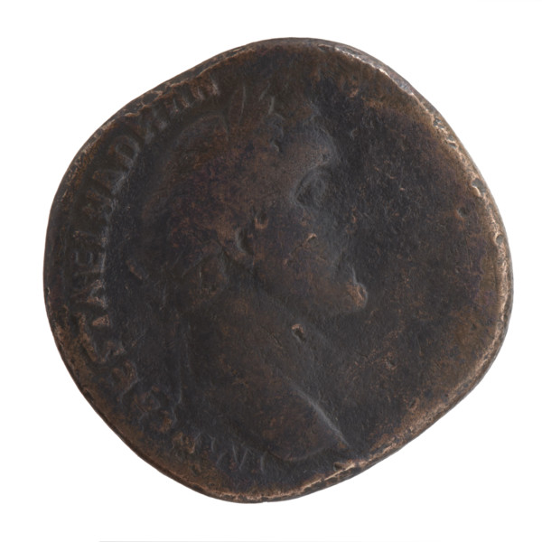 Sestertius, Antoninus Pius (86–161; Roman emperor 138–161), issuer. Obverse: Head of Antoninus Pius