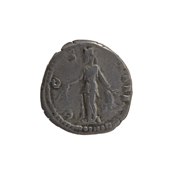 Denarius of Antoninus Pius (86–161; Roman emperor 138–161). Obverse: head of Antoninus Pius in a