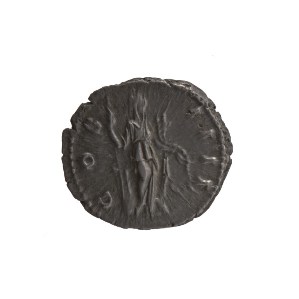 Denarius of Antoninus Pius (86–161; Roman emperor 138–161). Obverse: Head of Antoninus Pius in a