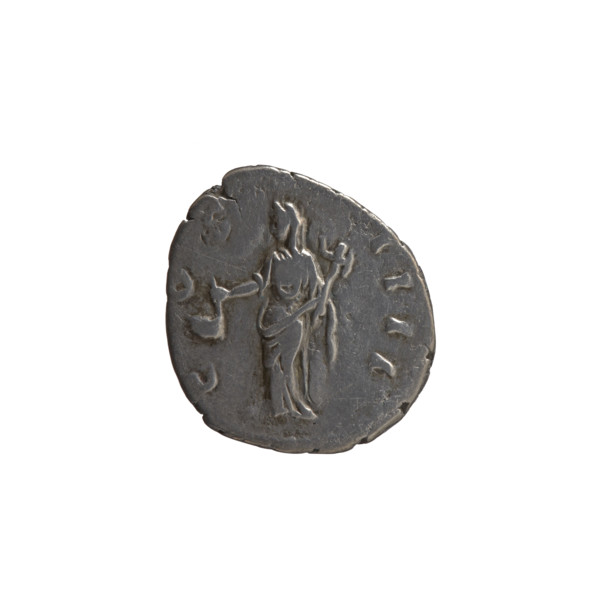 Denarius, Antoninus Pius (86–161; Roman emperor 138–161) — obverse: head of the emperor in a laurel