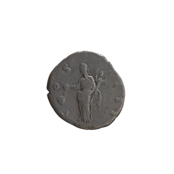 Denarius, Antoninus Pius (86–161; Roman emperor 138–161) — obverse: head of the emperor in a laurel