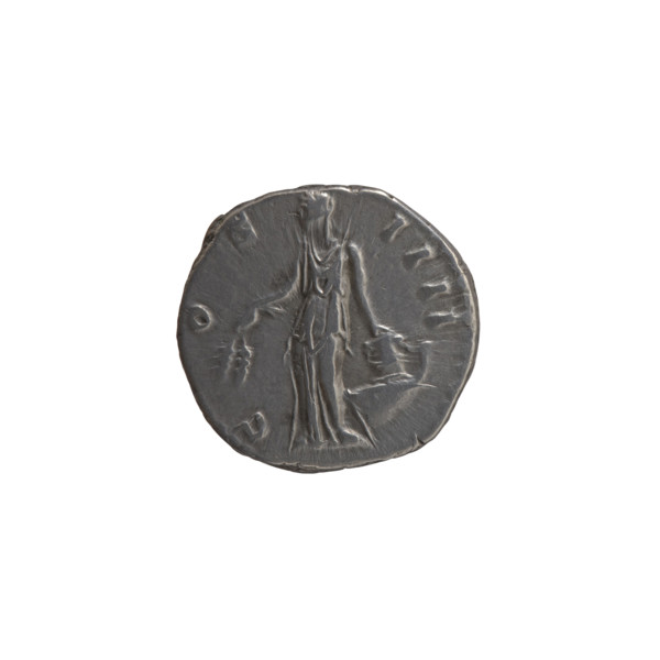 Denarius, Antoninus Pius (86–161; Roman emperor 138–161). Obverse: head of the emperor in a laurel