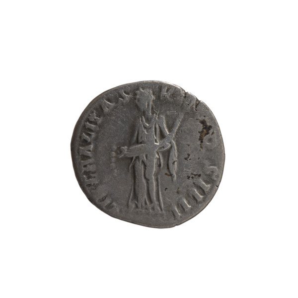 Denarius, Antoninus Pius (86–161; Roman emperor 138–161), issued 153–154. Obverse: head of