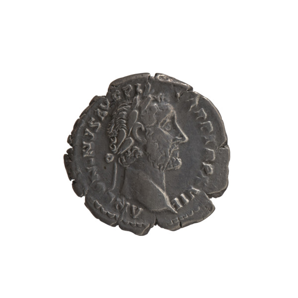 Denarius, Antoninus Pius (86–161; Roman emperor 138–161) — obverse: head of Antoninus Pius in a