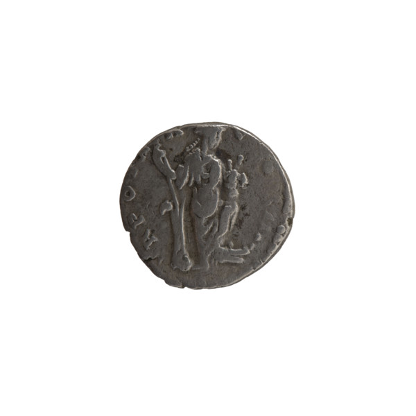 Denarius, Antoninus Pius (86–161; Roman emperor 138–161). Obverse: Head of the emperor in a laurel