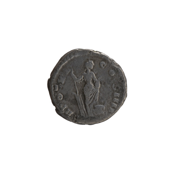Denarius of Antoninus Pius (86–161; Roman emperor 138–161). Obverse: head of the emperor in a