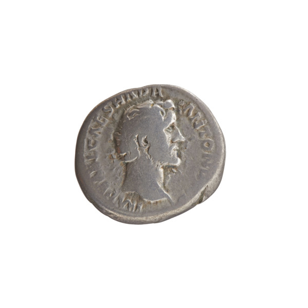 Denarius of Antoninus Pius (86–161; Roman emperor 138–161), obverse: head of Antoninus Pius bare,