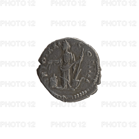 Denarius, Antoninus Pius (86–161; Roman emperor 138–161) — obverse: head of the emperor in a laurel