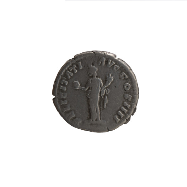 Denarius of Antoninus Pius (reign 138–161). Obverse: head of the emperor in a laurel wreath facing
