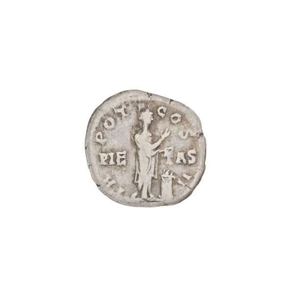 Denarius, Aelius (101–138; successor of Hadrian 136–138). Obverse: head of Aelius right; rim