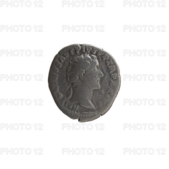 Denarius, Antoninus Pius (86–161; Roman emperor 138–161) — obverse: head of the emperor in a laurel