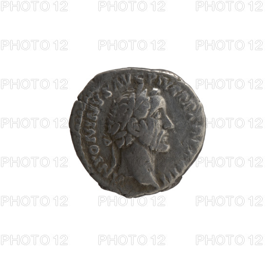 Denarius of Antoninus Pius (86–161; Roman emperor 138–161), dated 159–160. Obverse: Head of