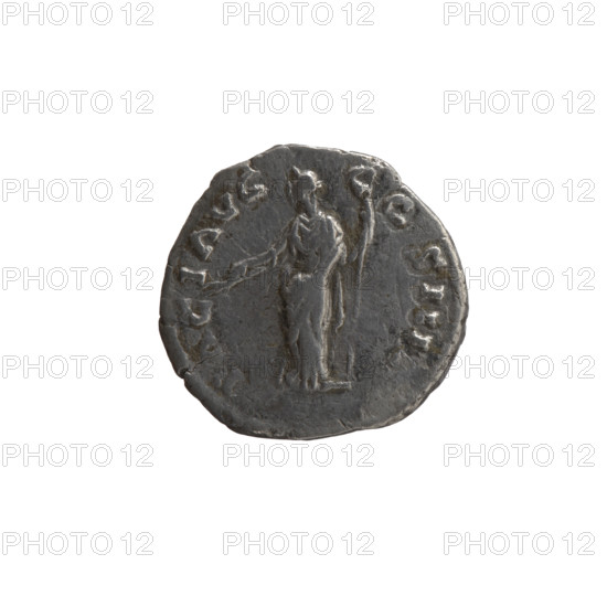 Denarius of Antoninus Pius (86–161; Roman emperor 138–161). Obverse: Head of Antoninus Pius in a