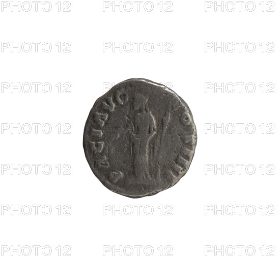 Denarius of Antoninus Pius (86–161; Roman emperor 138–161). Obverse: head of Antoninus Pius in a