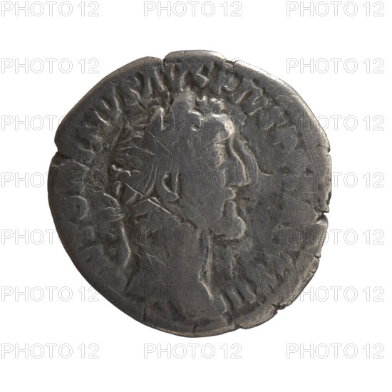 Denarius of Antoninus Pius (86–161; Roman emperor 138–161), c. 159–160. Obverse: head of the