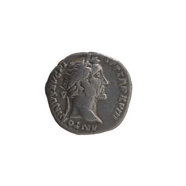 Denarius, Antoninus Pius (86–161; Roman emperor 138–161), issuer. Obverse: Head of Antoninus Pius