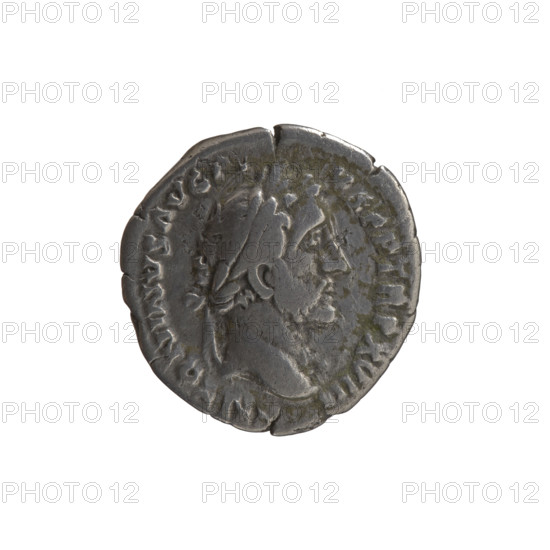 Denarius of Antoninus Pius (86–161; Roman emperor 138–161). Obverse: Head of Antoninus Pius in a