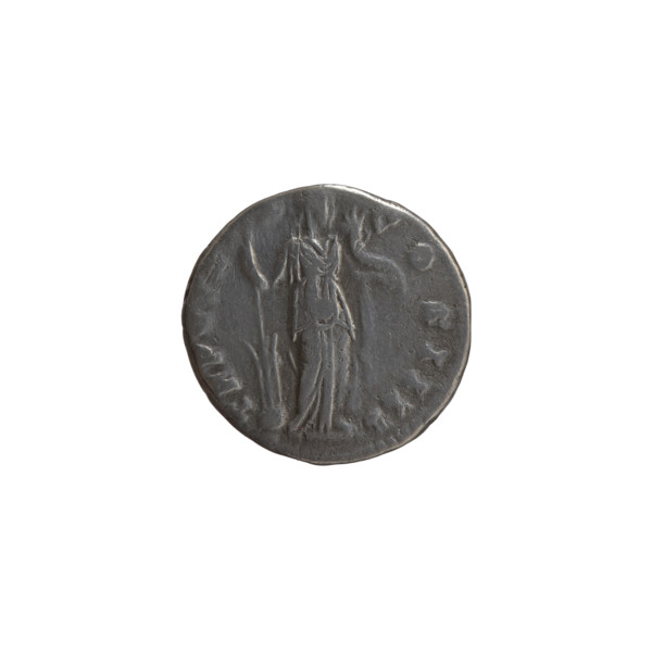 Denarius of Antoninus Pius (86–161; Roman emperor 138–161), struck 155–156. Obverse: head of
