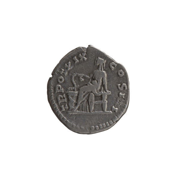 Denarius, Antoninus Pius (86–161; Roman emperor 138–161), issuer. Obverse: Head of the emperor in a
