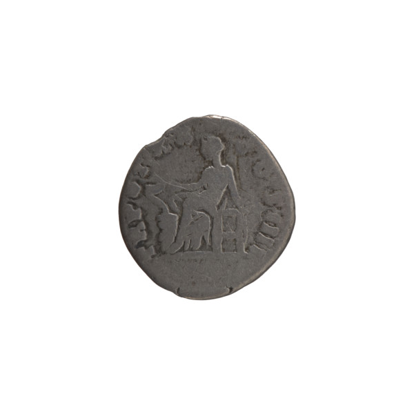 Denarius of Antoninus Pius (86–161; Roman emperor 138–161). Obverse: Head of Antoninus Pius in a
