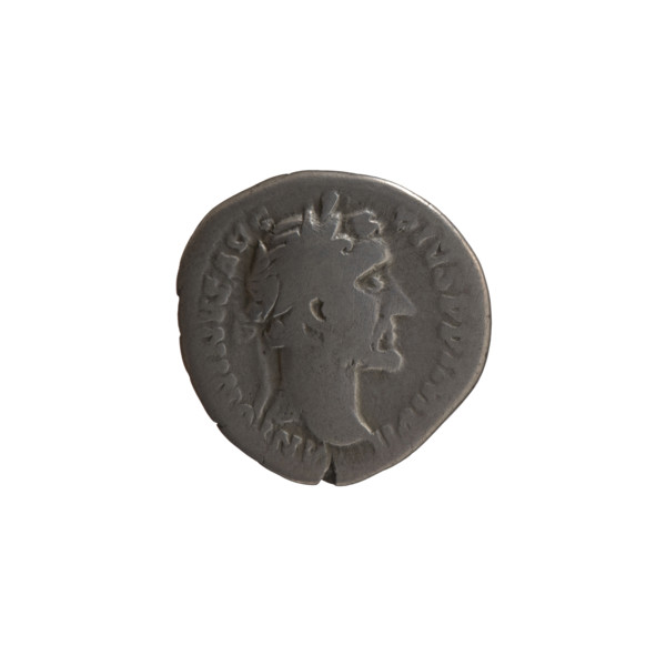 Denarius of Antoninus Pius (reigned 138–161). Obverse: head of the emperor in a laurel wreath