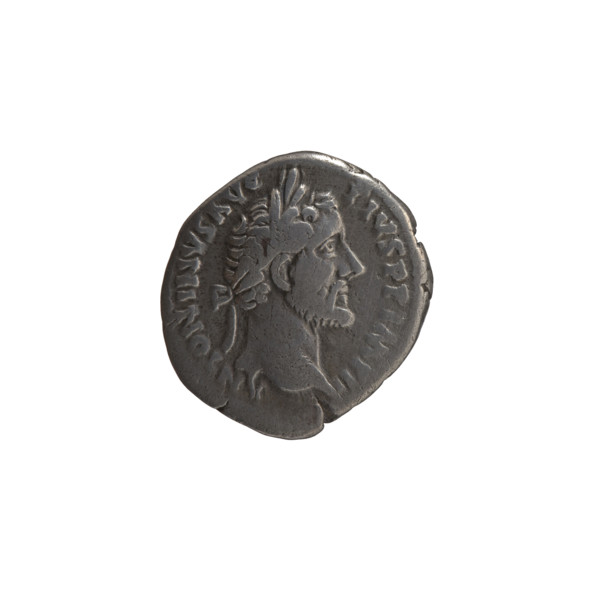Denarius; issuer: Antoninus Pius (86–161, Roman emperor 138–161). Obverse: head of Antoninus Pius