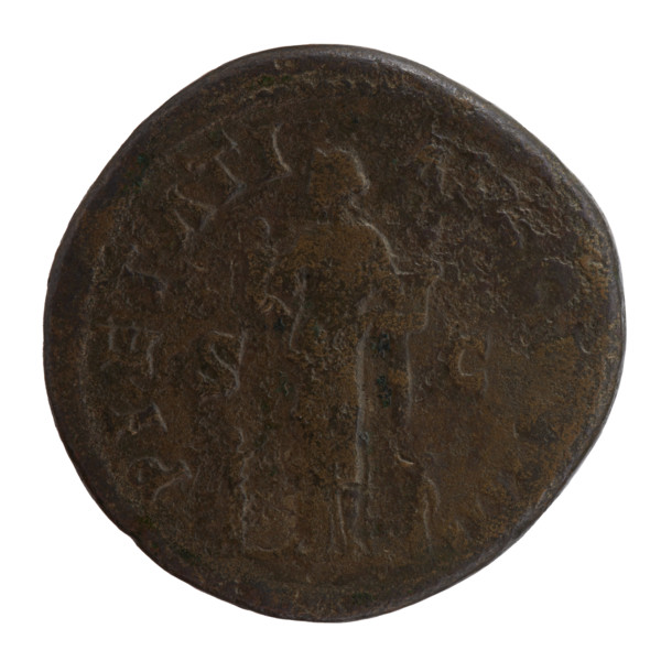 sestertius, Antoninus Pius (86–161; Roman emperor 138–161), issuer; obverse: head of the emperor in