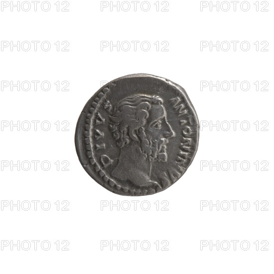 Denarius, Marcus Aurelius (121–180; Roman emperor 161–180) and Lucius Verus (130–169; Roman emperor