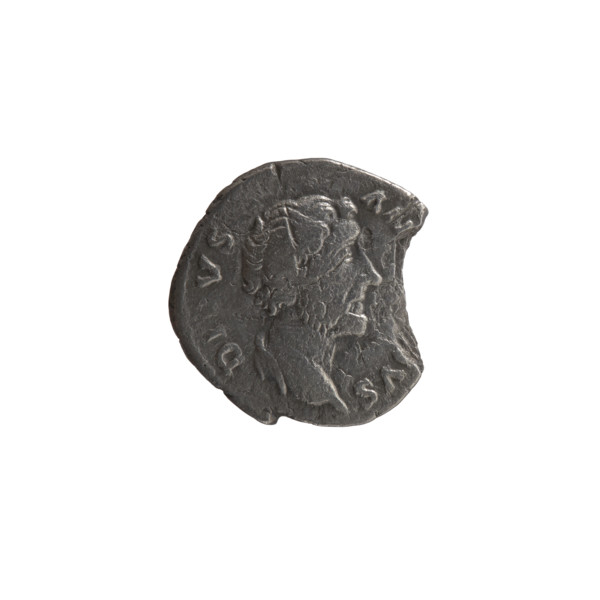 Denarius of Lucius Verus (130–169; Roman emperor 161–169) and Marcus Aurelius (121–180; Roman