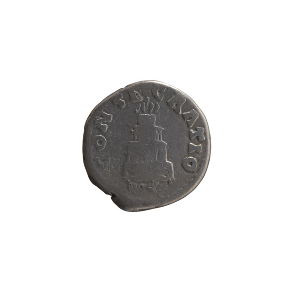 Denarius, after 161. Obverse: Head of Antoninus Pius without a covering, with drapery on the left
