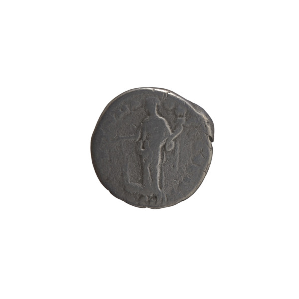 Denarius of Antoninus Pius (86–161; Roman emperor 138–161). Obverse: Head of Antoninus Pius in