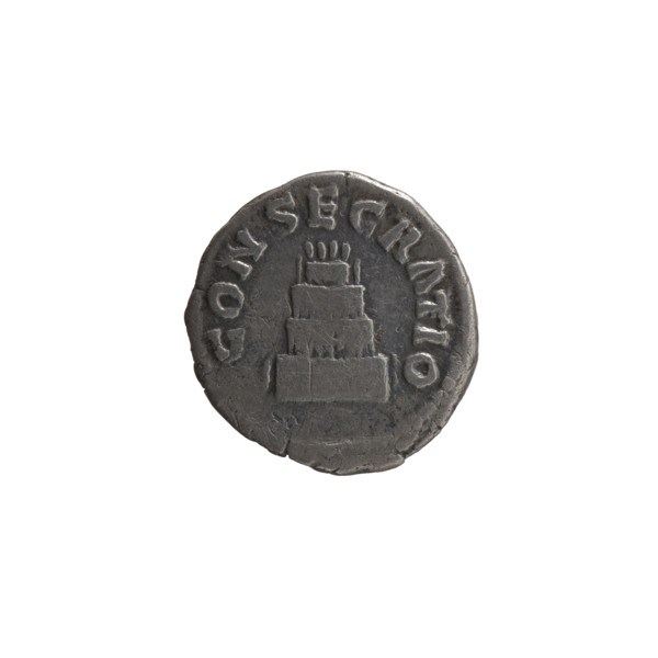 Denarius, posthumous issue for Antoninus Pius (86–161) and Lucius Verus (130–169) and Marcus