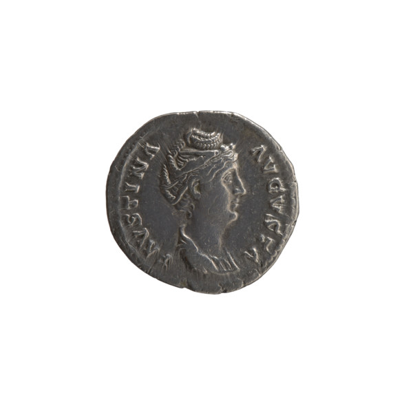 Denarius, Antoninus Pius (86–161; Roman emperor 138–161) — issuer. Obverse: Bust of Faustina I in