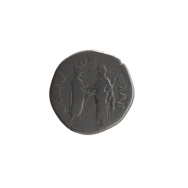 Denarius, posthumous issue of Faustina the Elder (98–141; Roman empress 138–141); issuer Antoninus