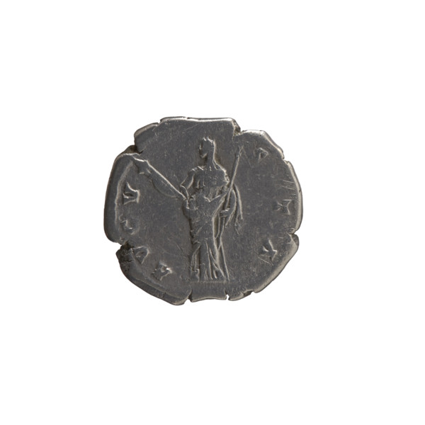Denarius, posthumous issue of Faustina the Elder (98–141; Roman empress 138–141) under Antoninus