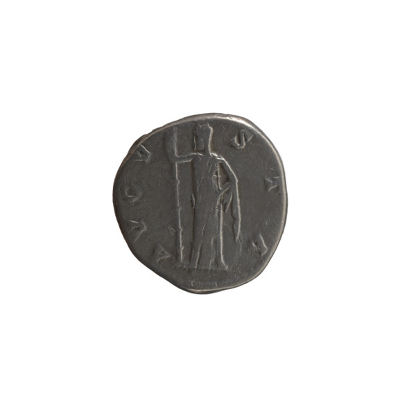 Denarius, Faustina the Elder (98–141; Roman empress 138–141) posthumous issue for Antoninus Pius