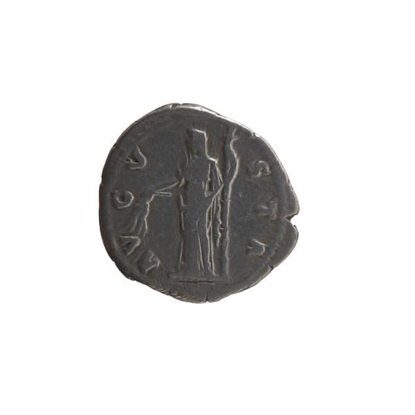 Denarius, posthumous portrait of Faustina the Elder (98–141; Roman empress 138–141); issuer