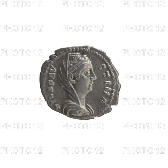 Denarius, posthumous issue for Faustina the Elder (98–141; Roman empress 138–141) by Antoninus Pius